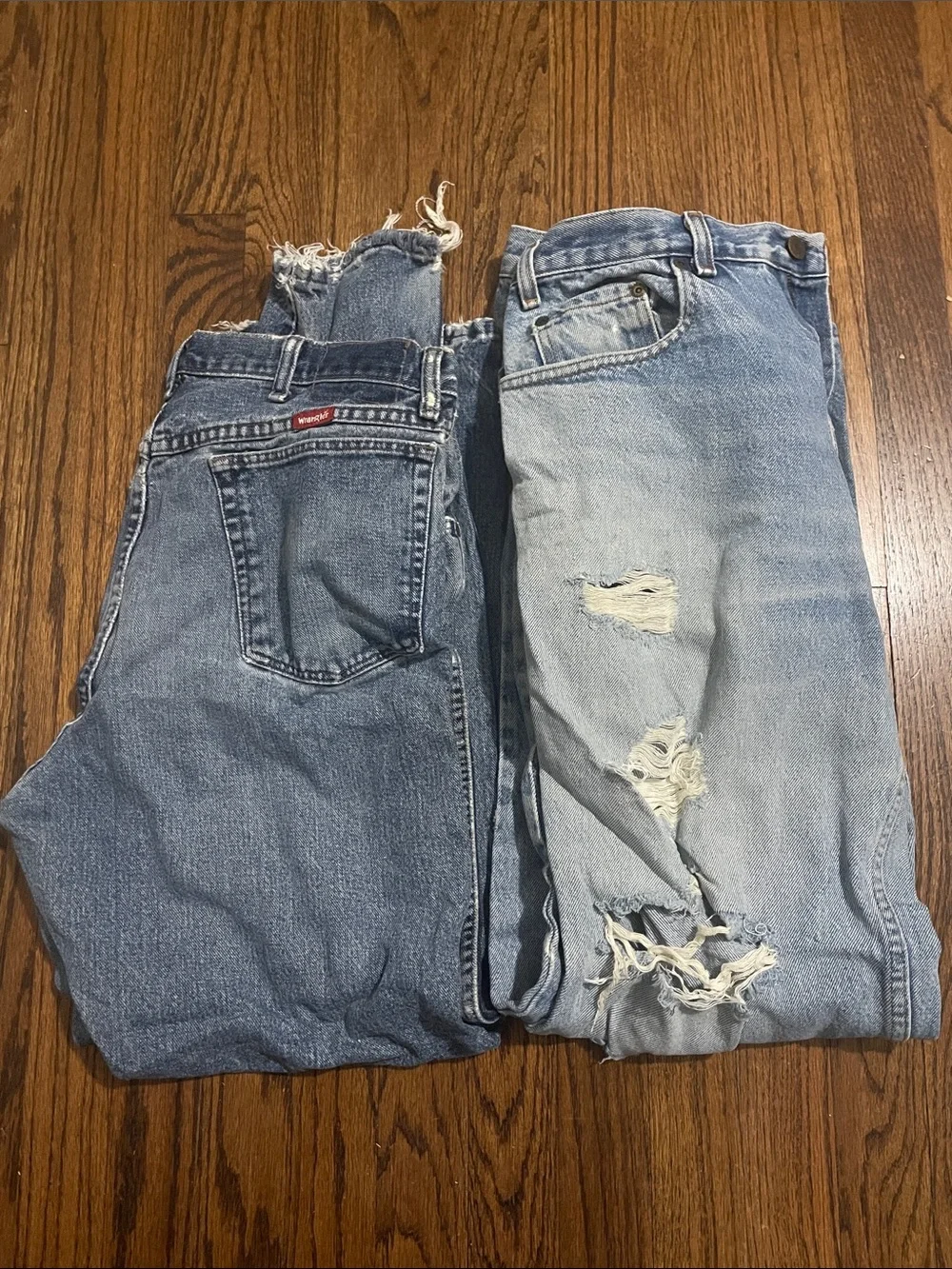 Scrap denim fabric